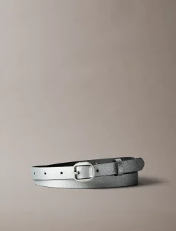 Leren riem met ronde gesp