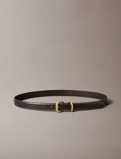 Leren riem met sculpted hardware