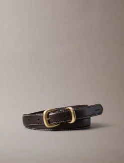 Leren riem met sculpted hardware