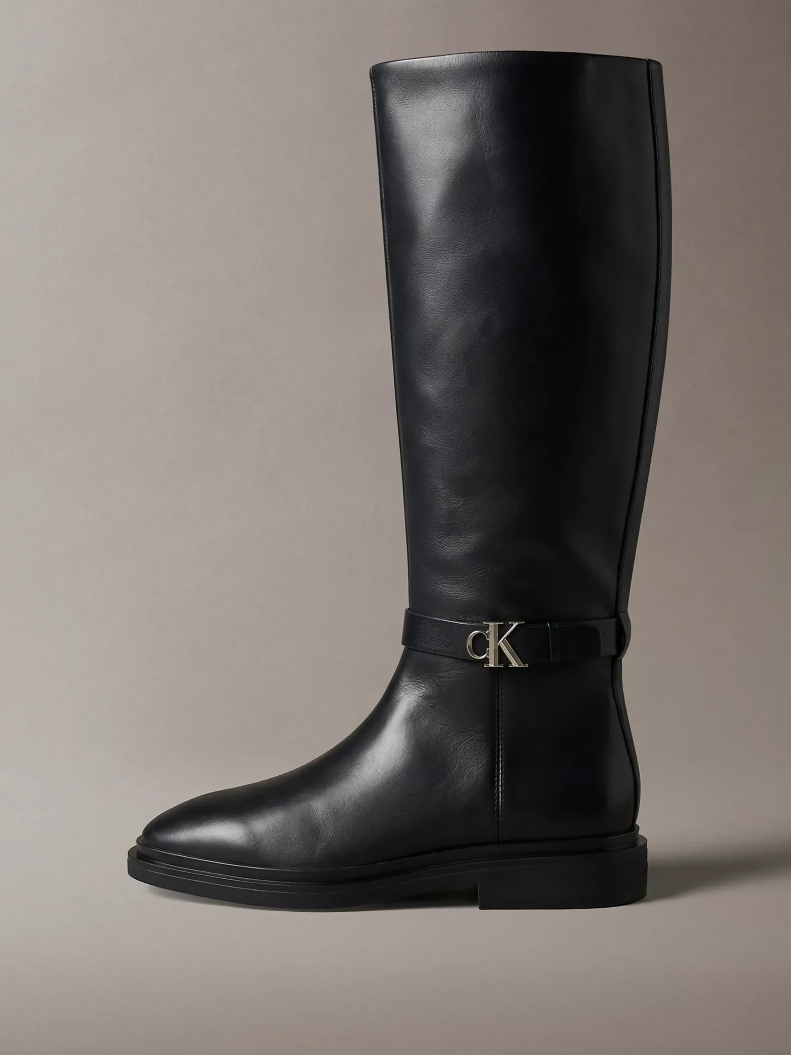 Leren signature knielaarzen