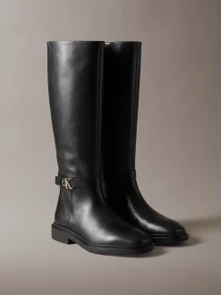 Leren signature knielaarzen