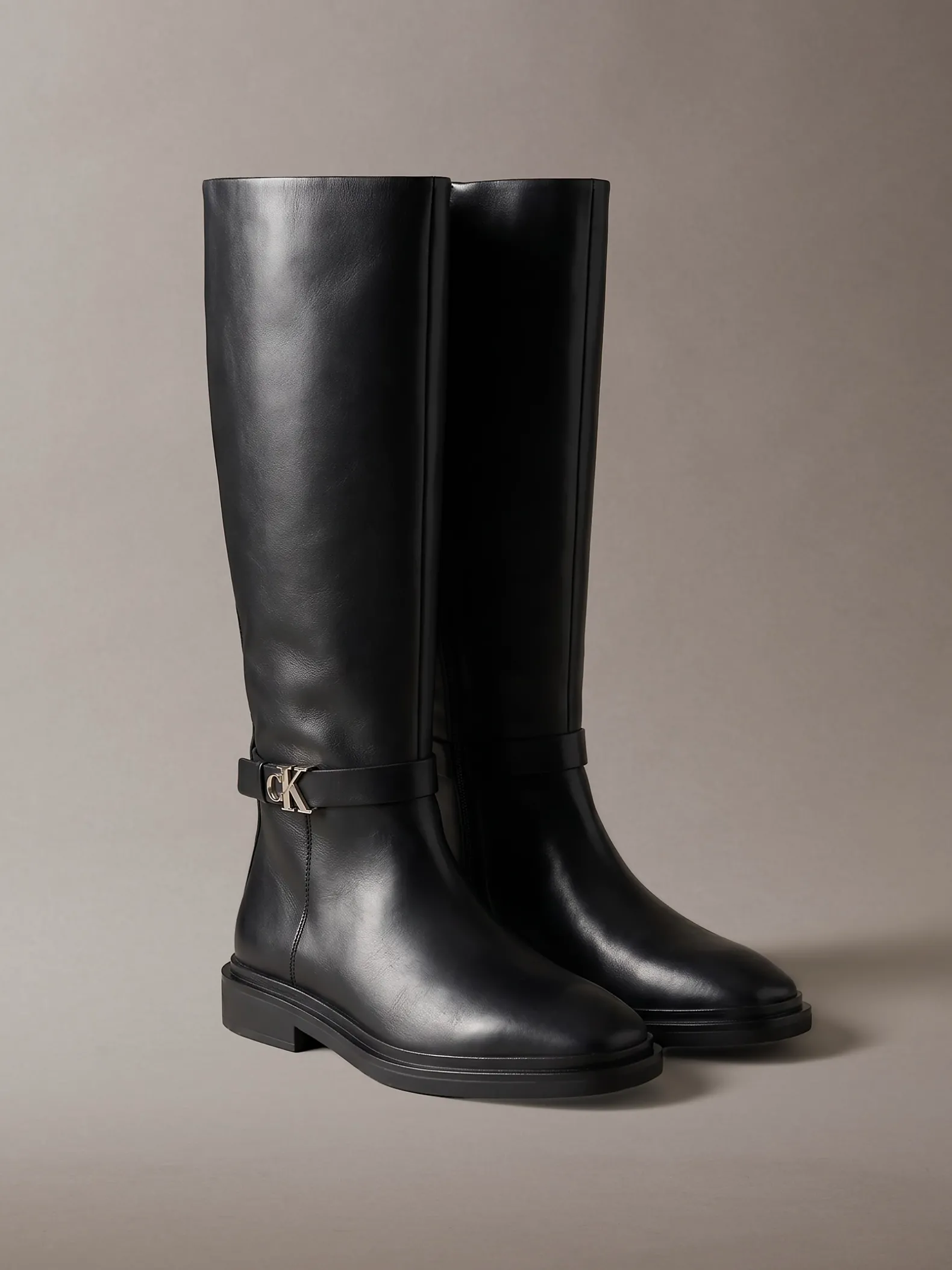 Leren signature knielaarzen