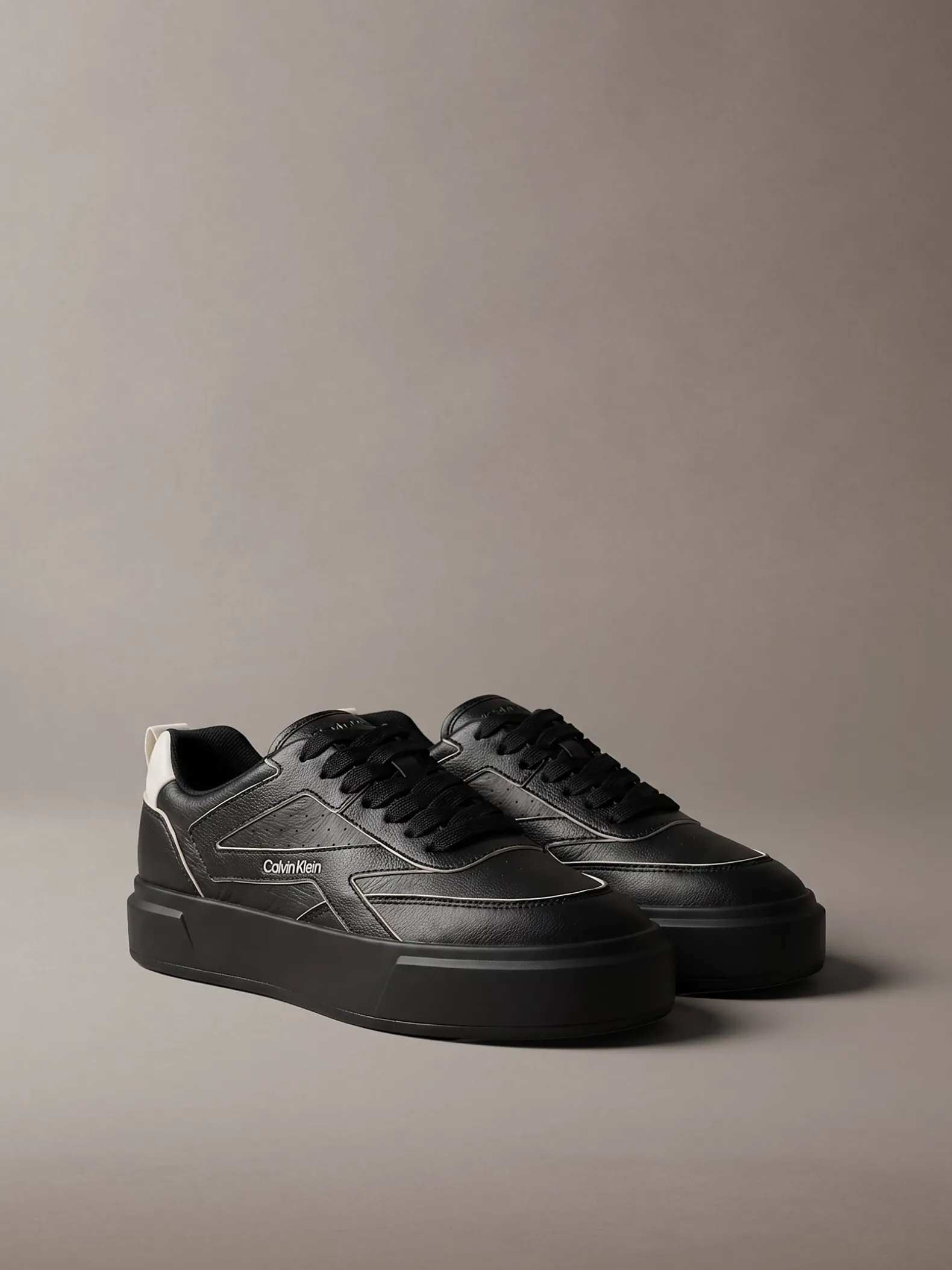 Leren signature sneakers