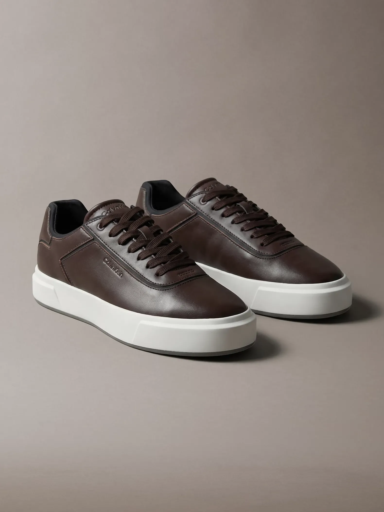Leren signature sneakers