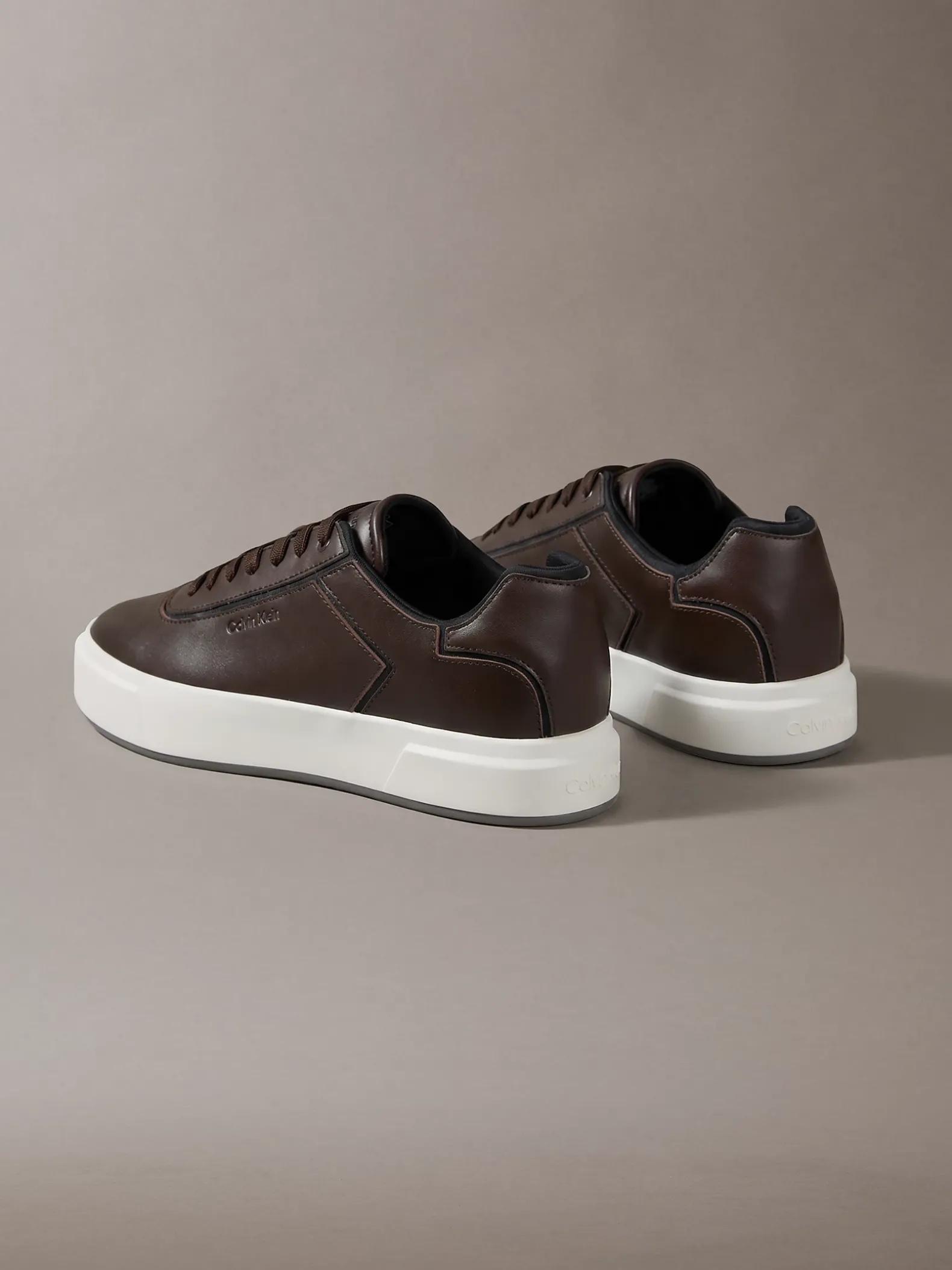 Leren signature sneakers