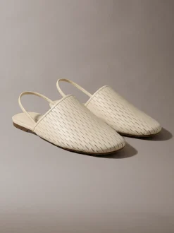 Leren slingback muiltjes
