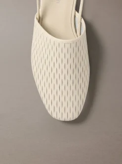 Leren slingback muiltjes