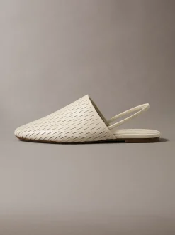 Leren slingback muiltjes