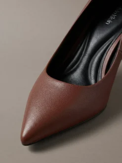 Leren stilettopumps