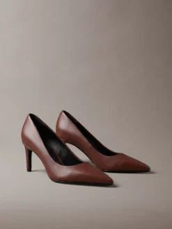 Leren stilettopumps