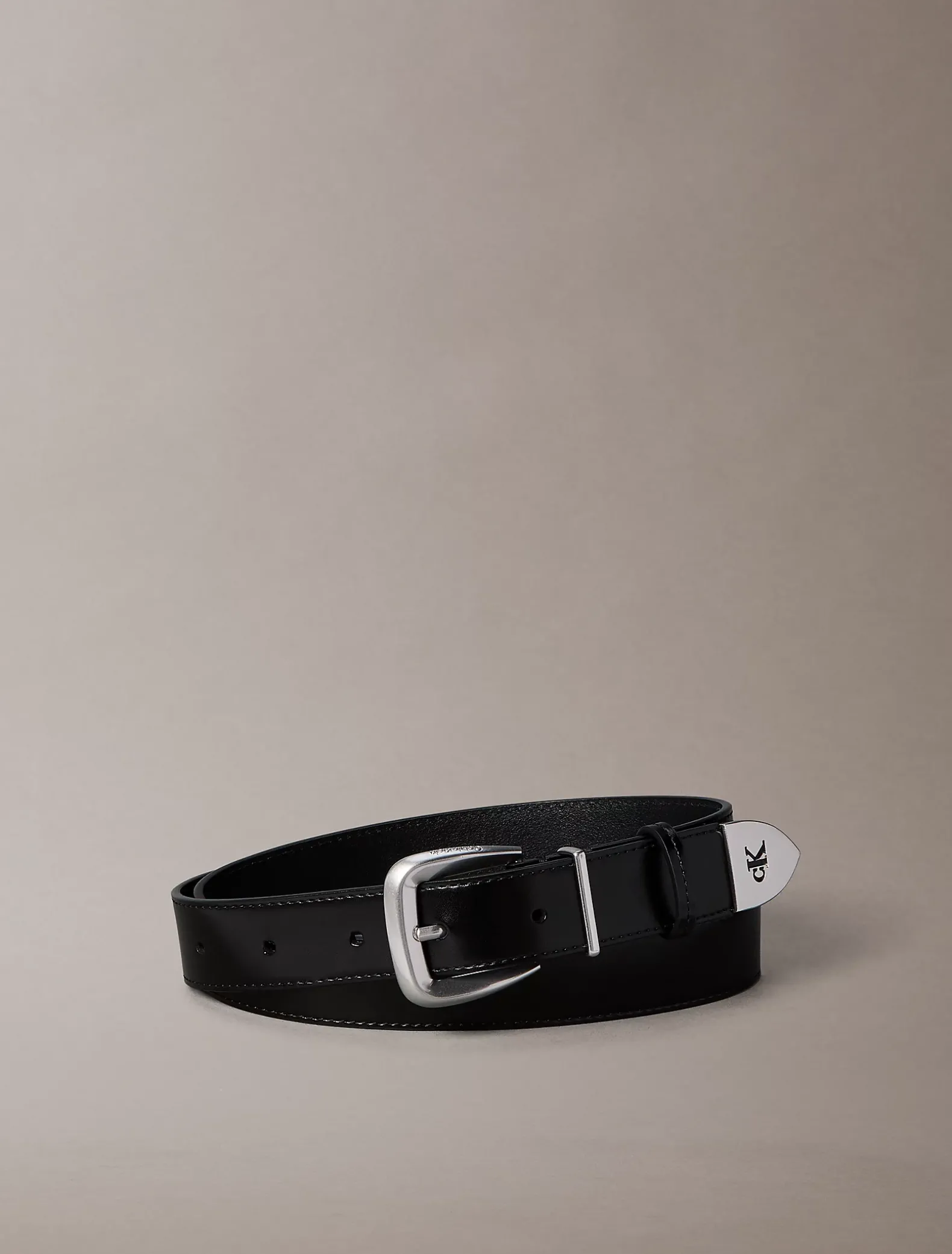 Leren tapered hardware riem