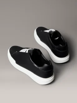 Leren vetersneakers met verborgen oogje