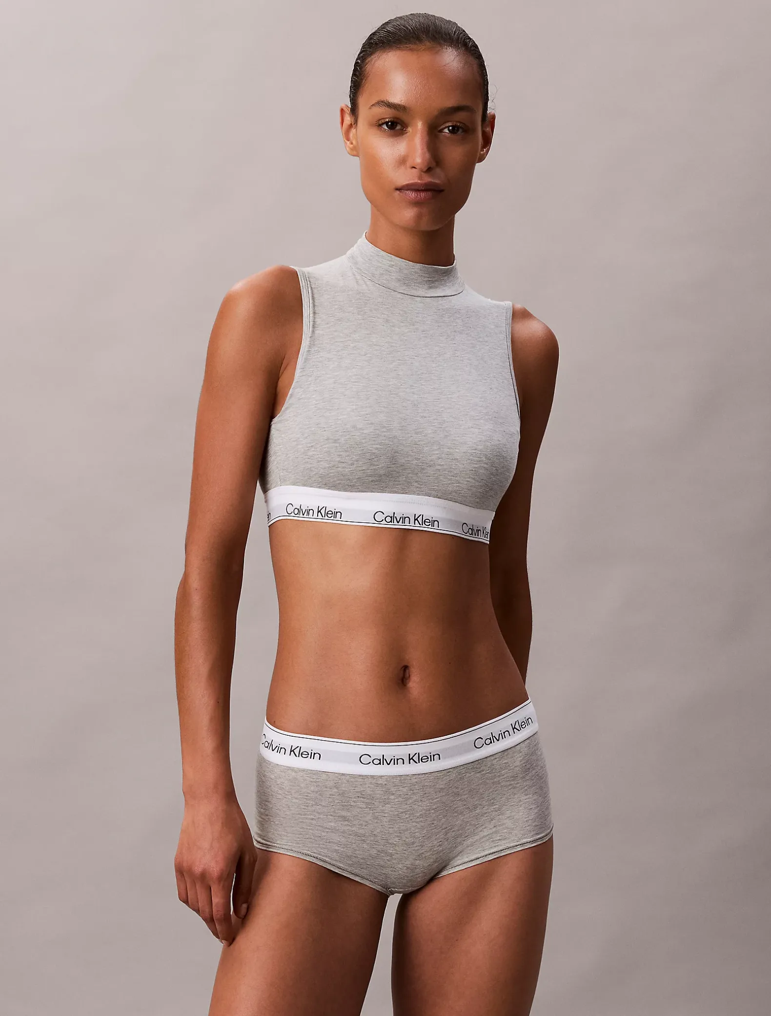 Licht gevoerde bralette met hoge hals - Icon Cotton Modal