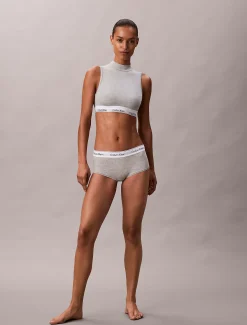 Licht gevoerde bralette met hoge hals - Icon Cotton Modal