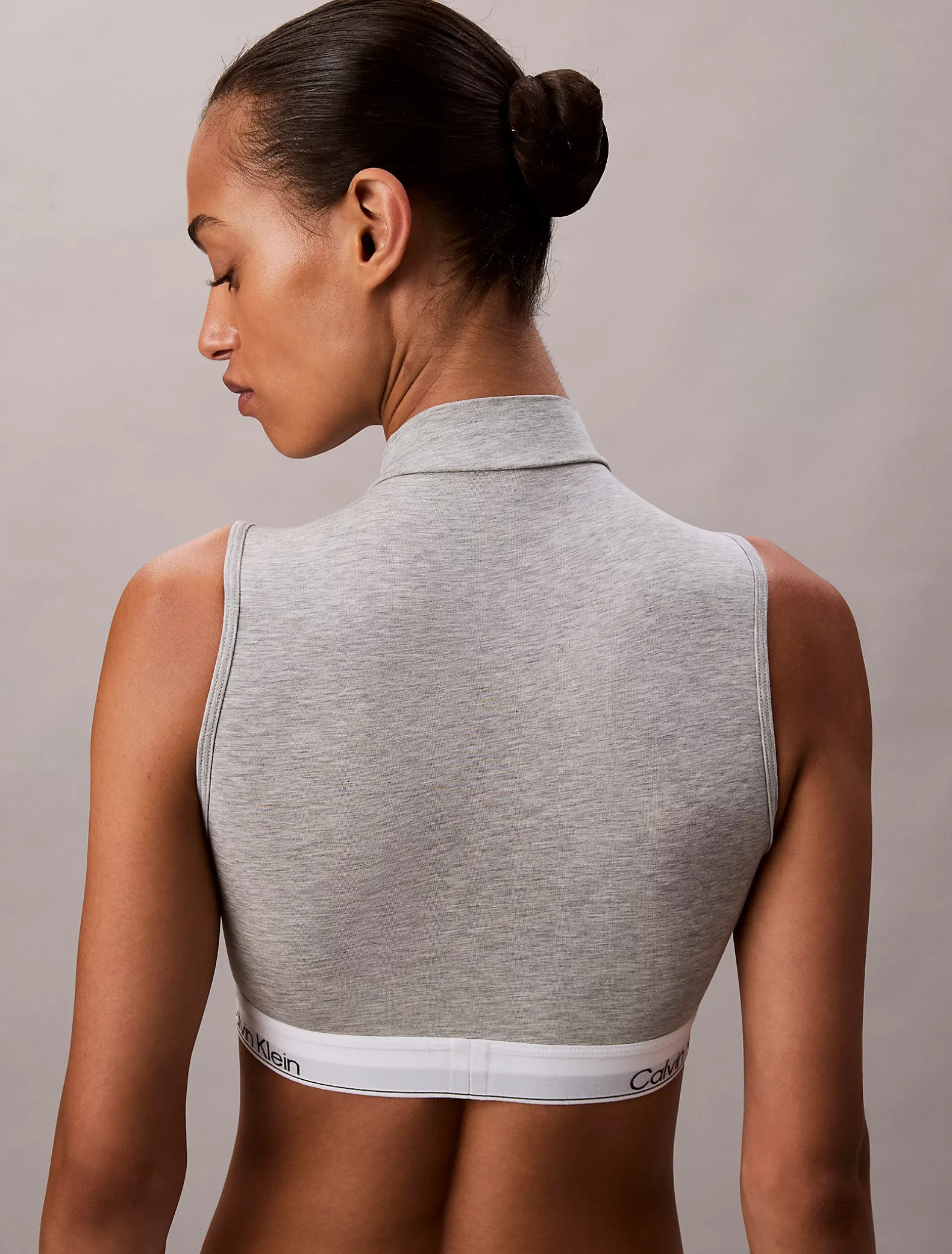 Licht gevoerde bralette met hoge hals - Icon Cotton Modal