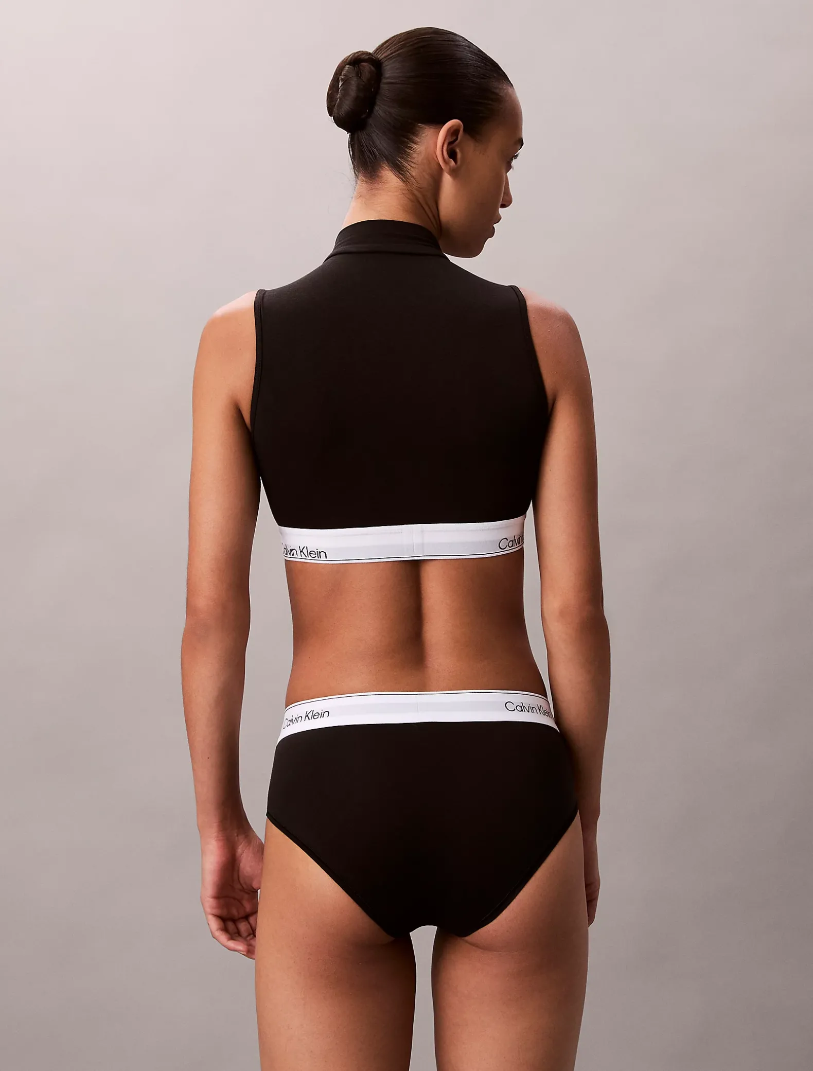 Licht gevoerde bralette met hoge hals - Icon Cotton Modal