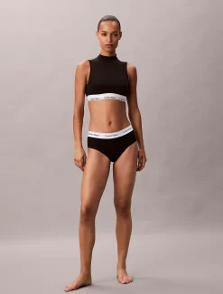 Licht gevoerde bralette met hoge hals - Icon Cotton Modal