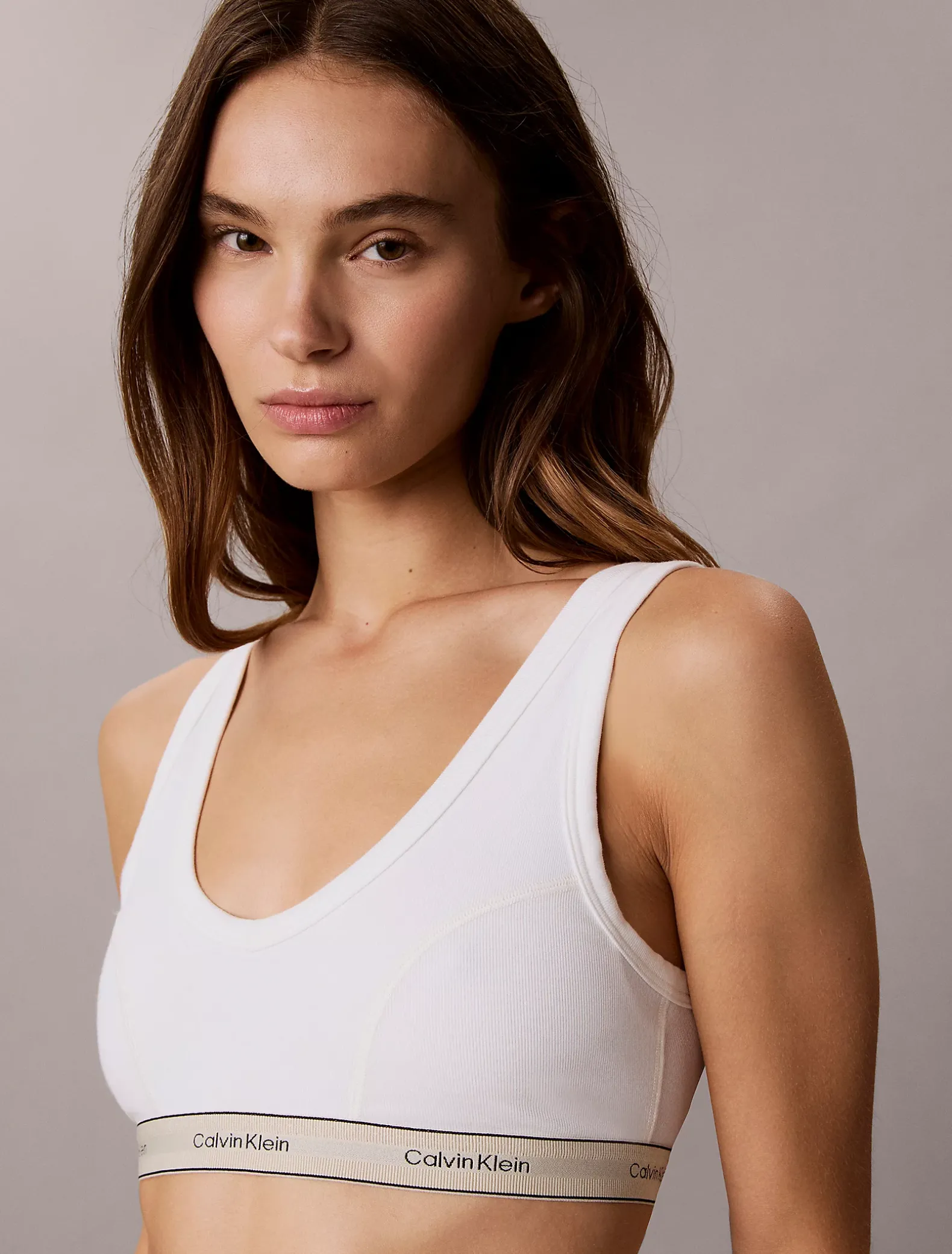 Licht gevoerde triangel bralette - Heritage Cotton Stretch