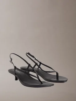 Lina - Leren sandalen met kitten heel