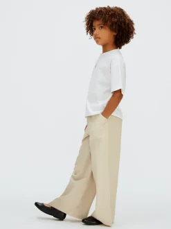 Linnen broek met wijde pijpen