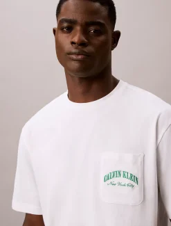 Lounge-T-shirt met logo - Heritage Cotton Poplin