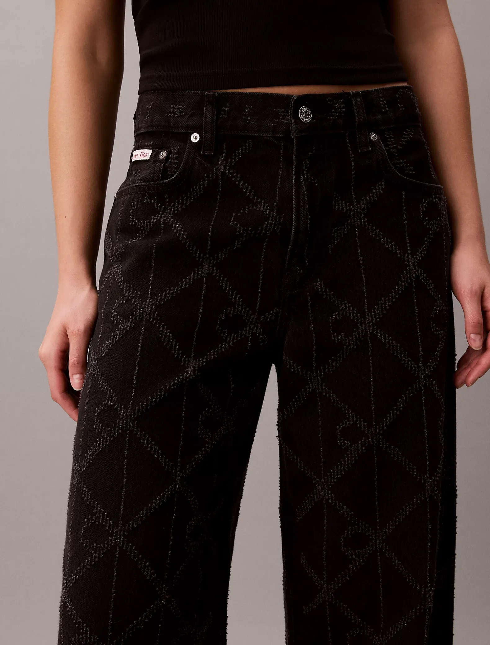 Low Rise Baggy Logo Jeans