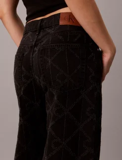 Low Rise Baggy Logo Jeans