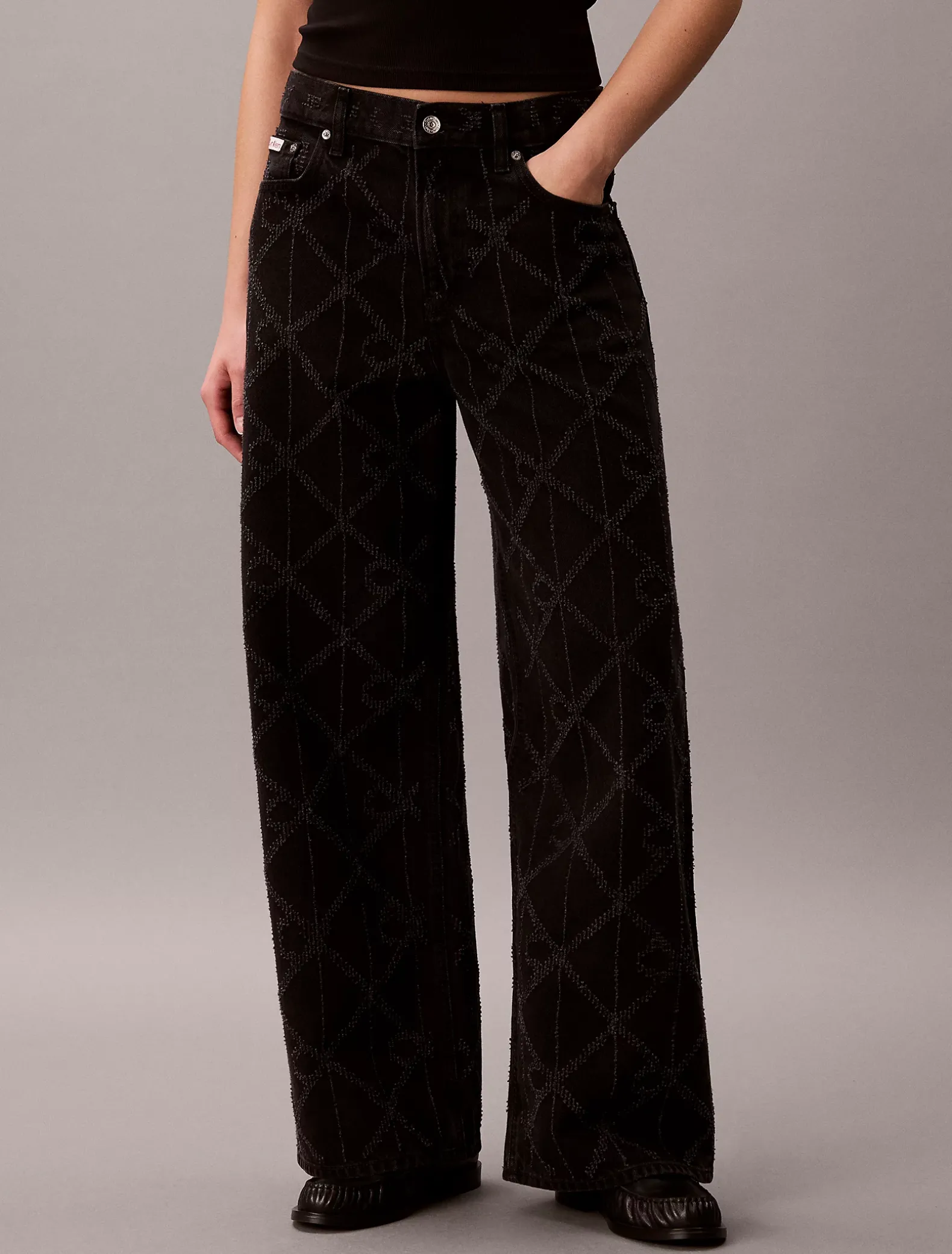Low Rise Baggy Logo Jeans