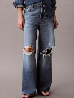 Low Rise Distressed Baggy Jeans