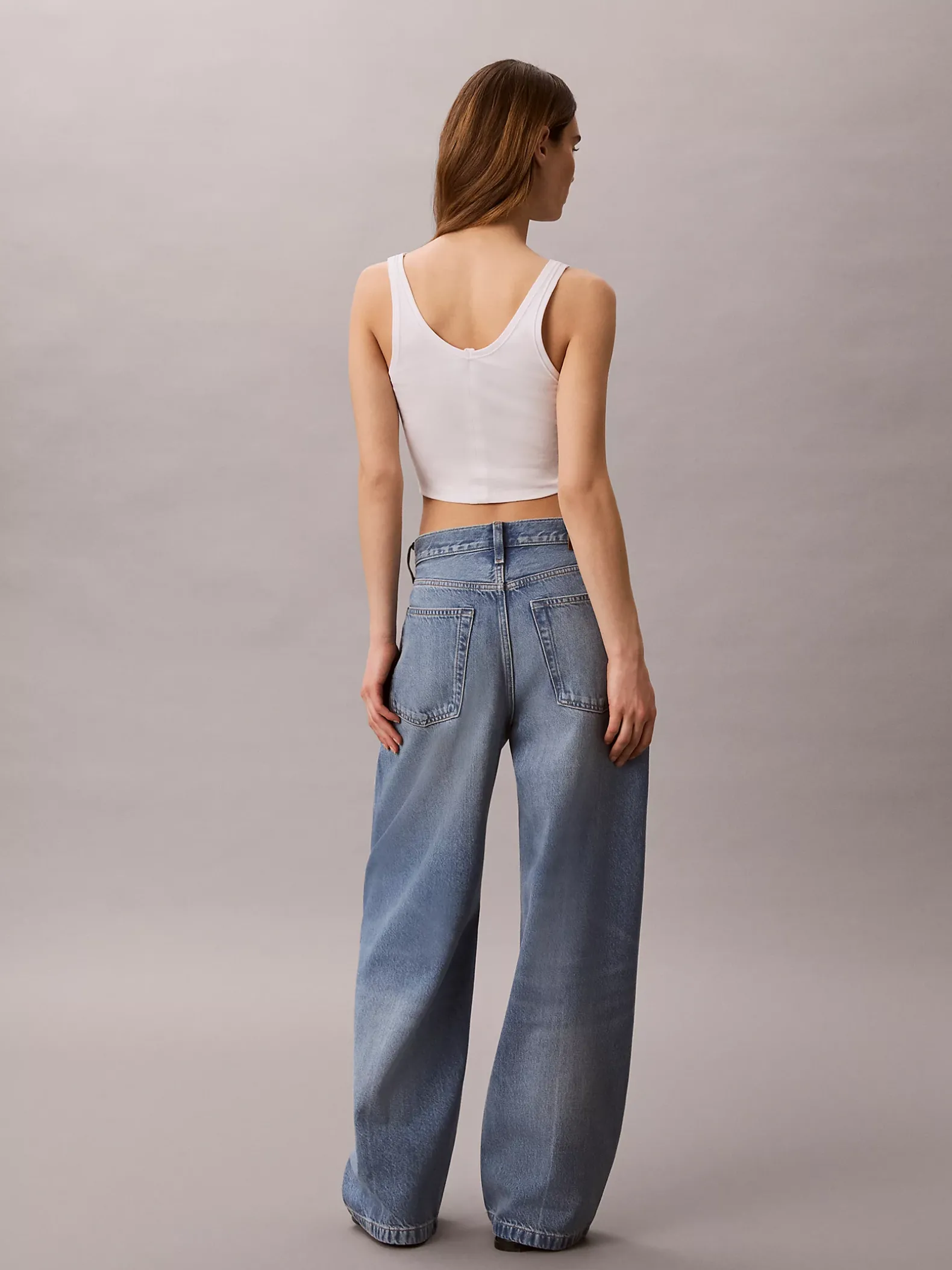 Low Rise Twisted Baggy Jeans