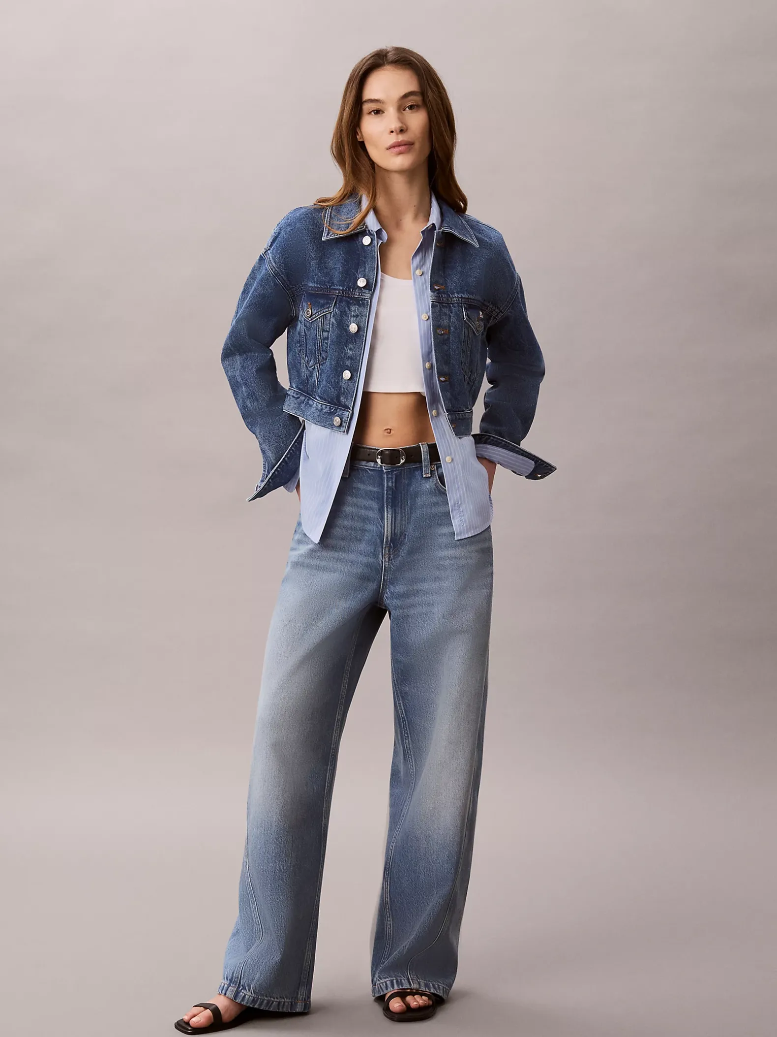 Low Rise Twisted Baggy Jeans