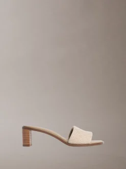 Marghe - Logo Jacquard sandalen met hak