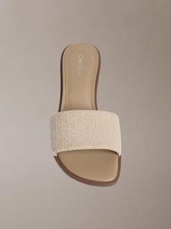 Marghe - Logo Jacquard sandalen met hak
