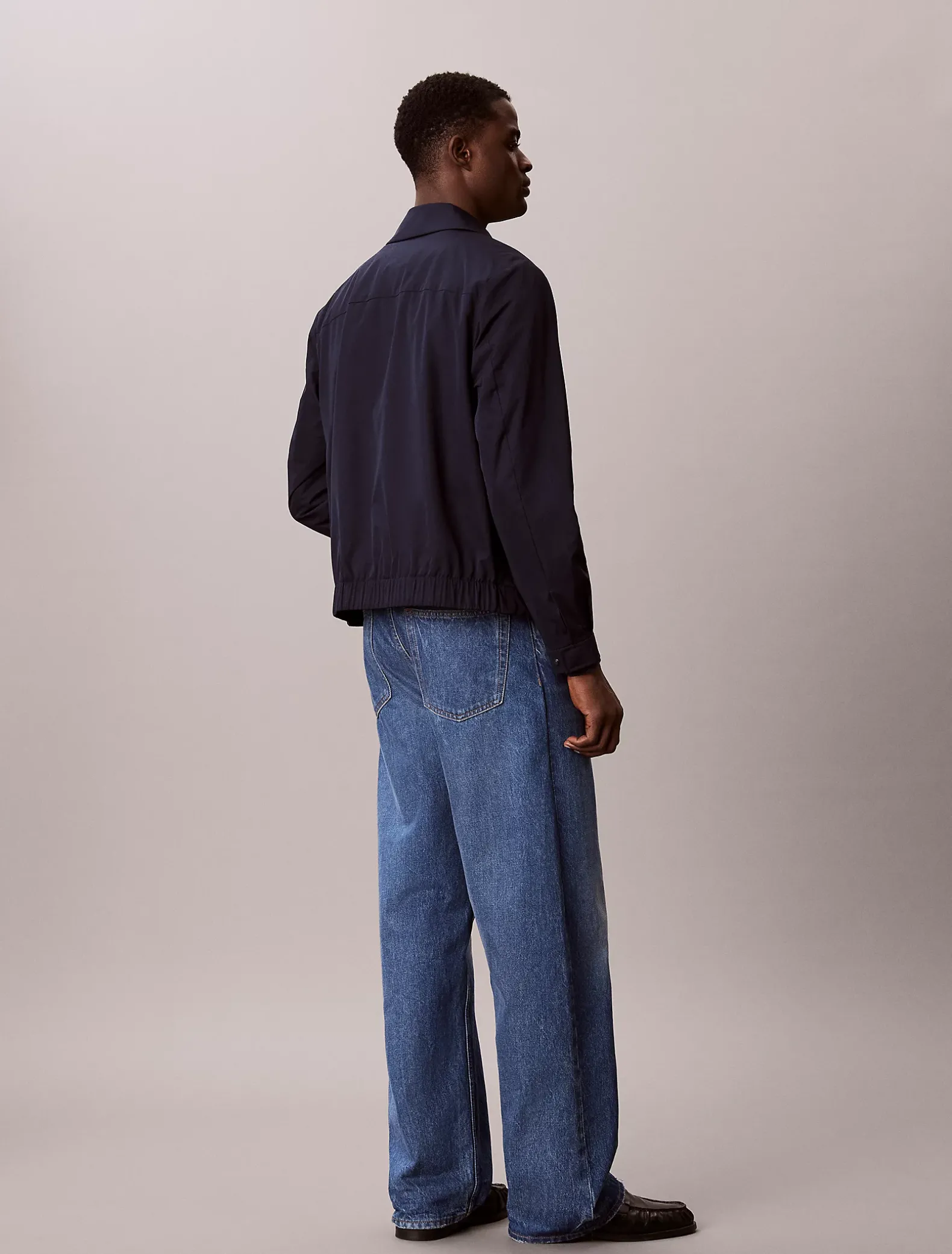 Matte blousonjack van twill met rits