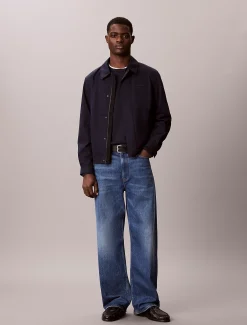 Matte blousonjack van twill met rits