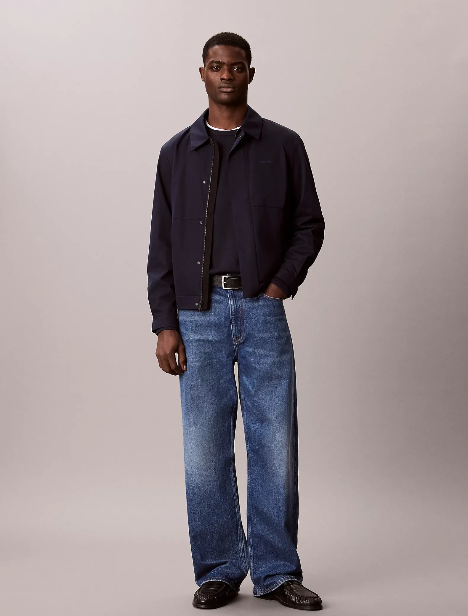 Matte blousonjack van twill met rits