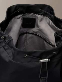 Matte nylon rugzak met trekkoord