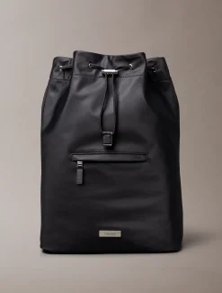 Matte nylon rugzak met trekkoord