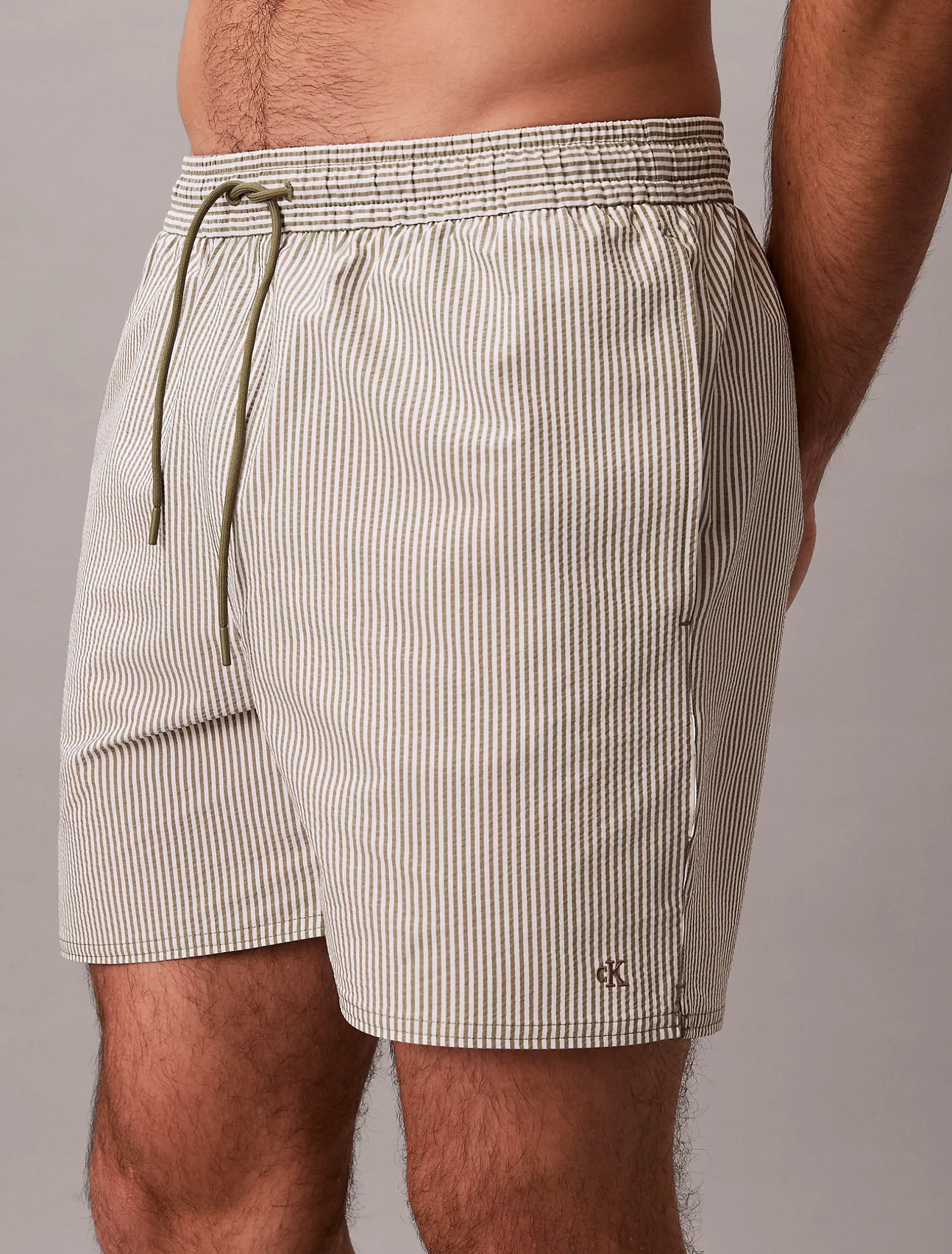 Medium zwemshort met trekkoord - Seersucker