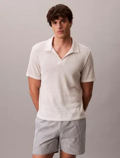 Medium zwemshort met trekkoord - Seersucker