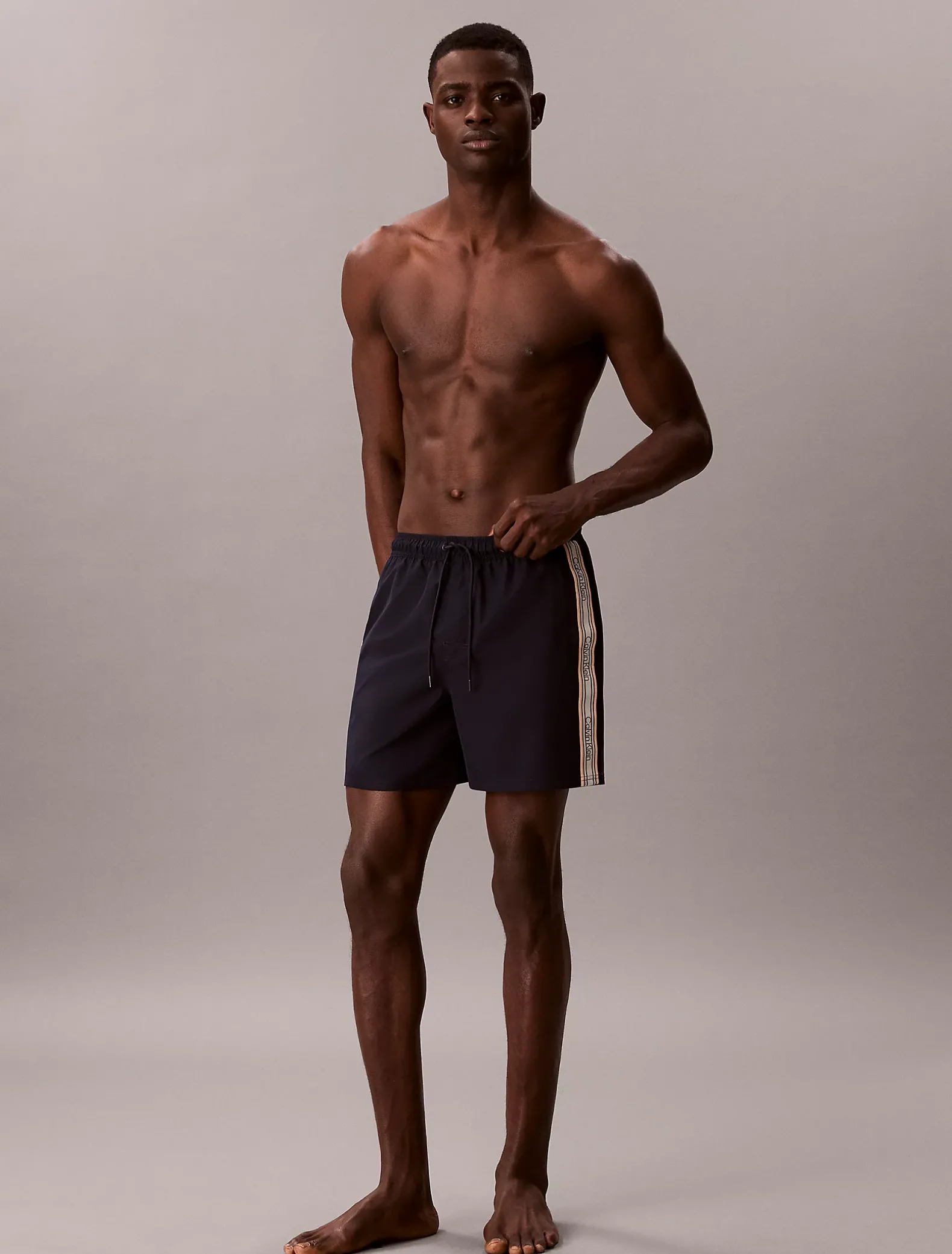 Medium zwemshort met trekkoord - CK Icon