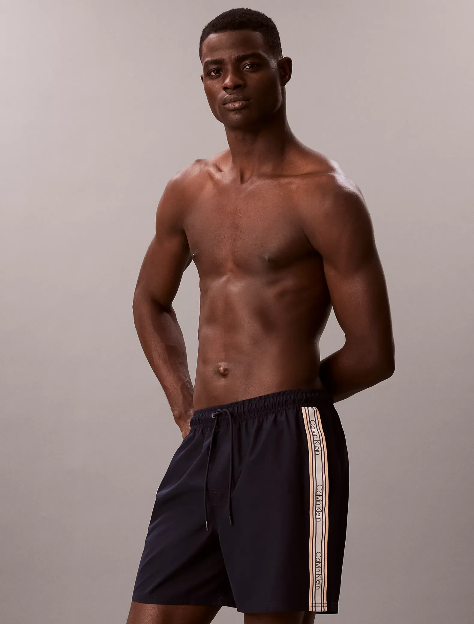 Medium zwemshort met trekkoord - CK Icon
