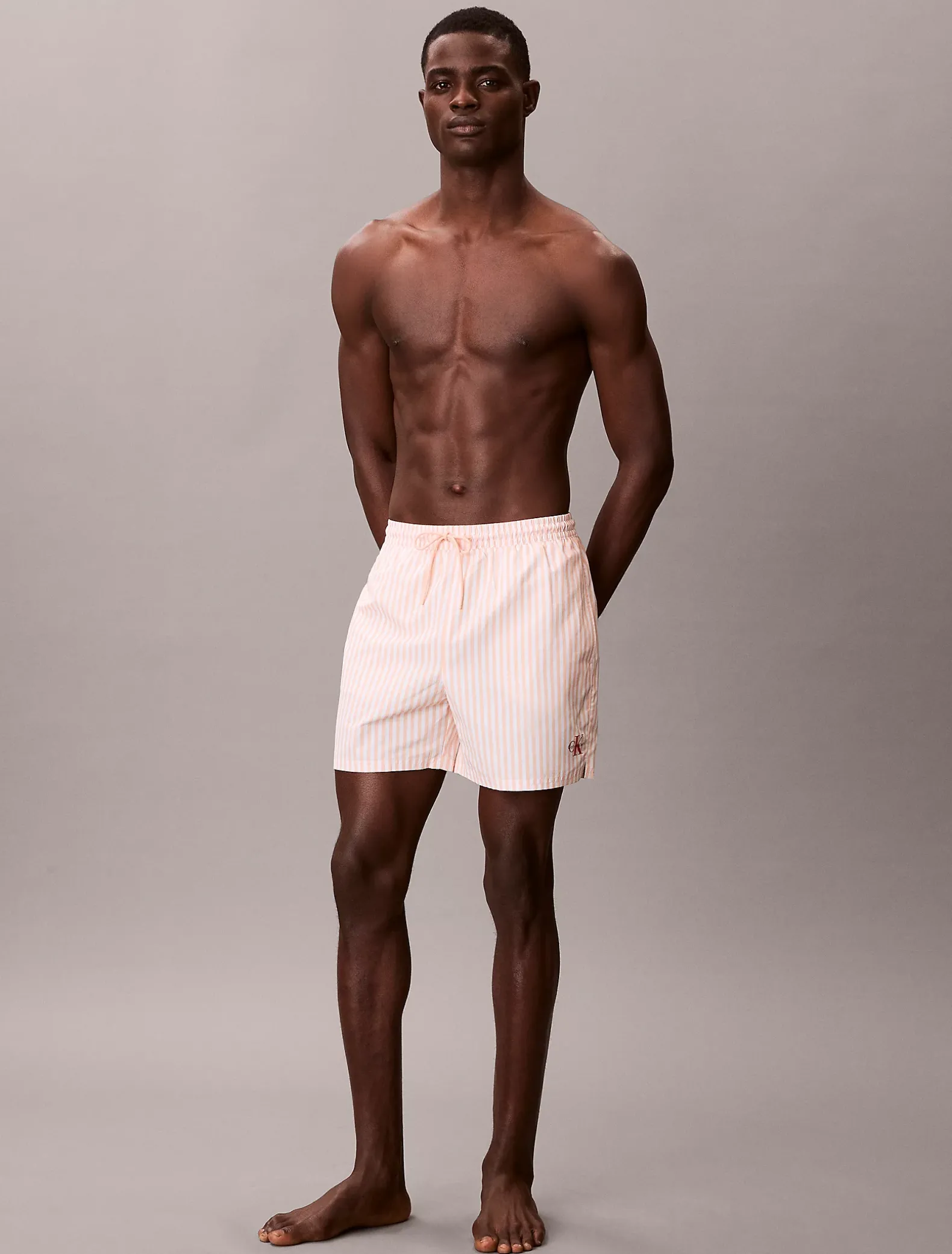 Medium zwemshort met trekkoord - CK Monogram