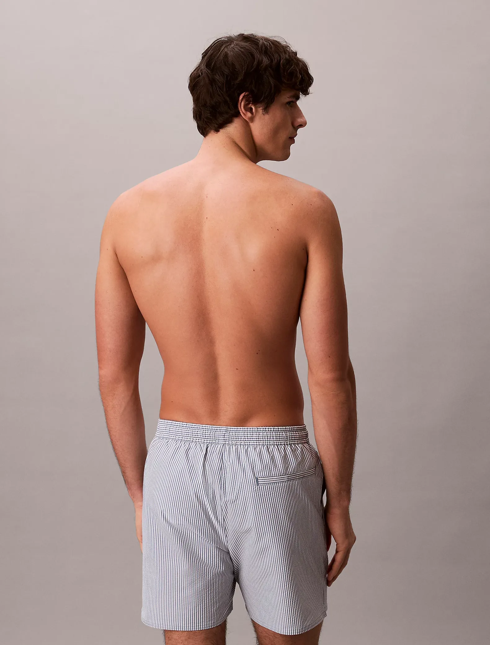 Medium zwemshort met trekkoord - Seersucker