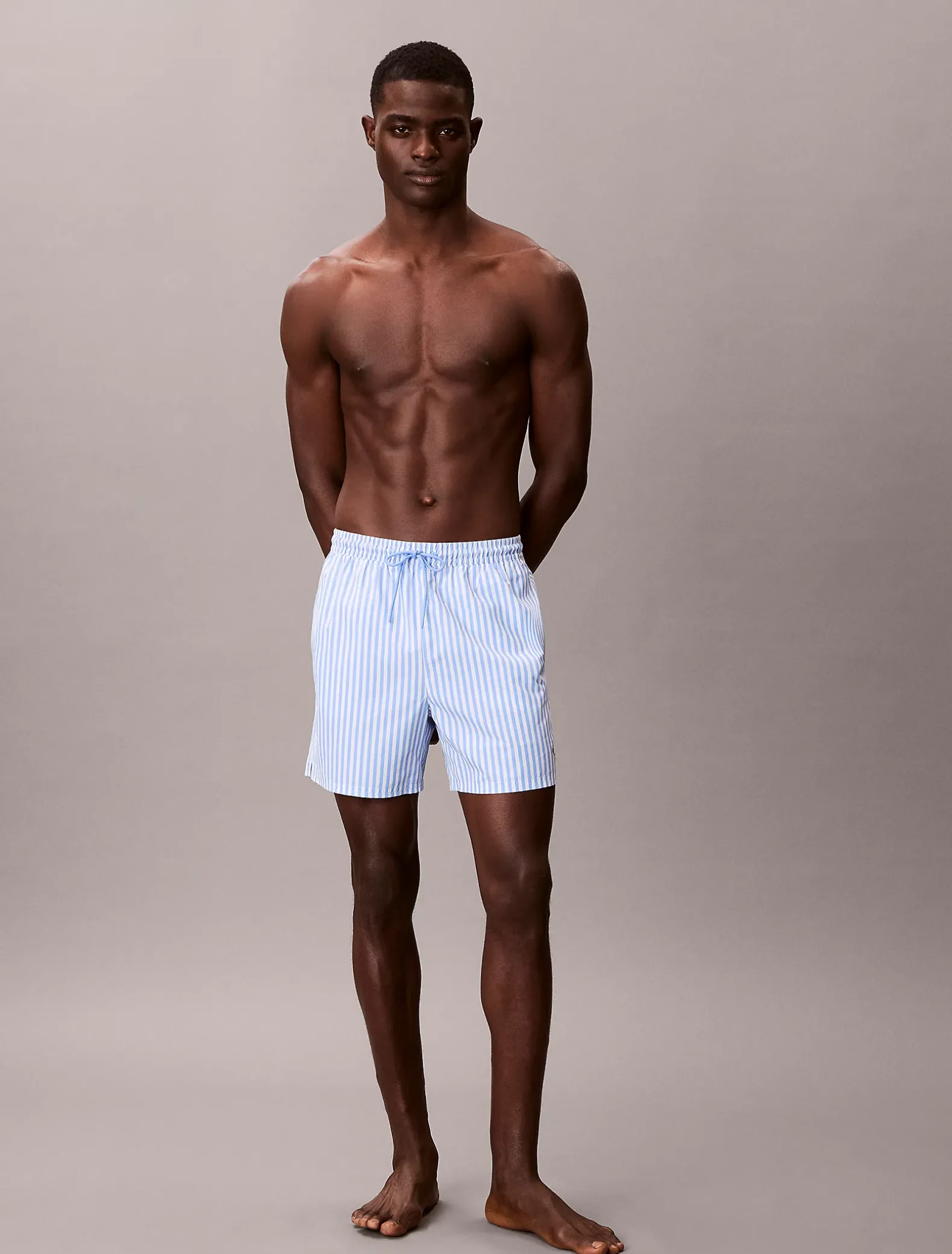 Medium zwemshort met trekkoord - CK Monogram