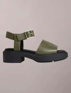 Melanie - Chunky leren sandalen