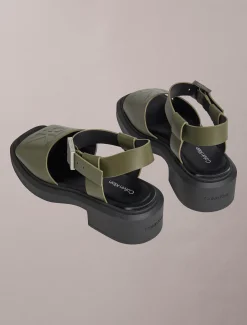 Melanie - Chunky leren sandalen