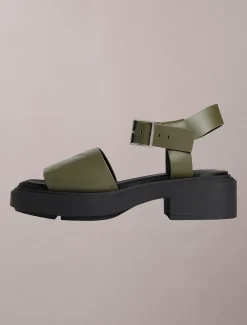 Melanie - Chunky leren sandalen