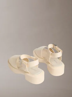 Melanie - Chunky leren sandalen