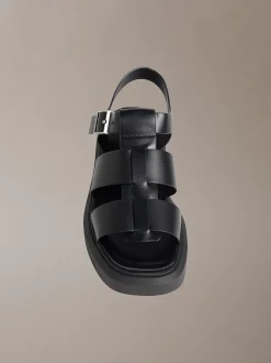 Melanie - Leren Fisherman-sandalen